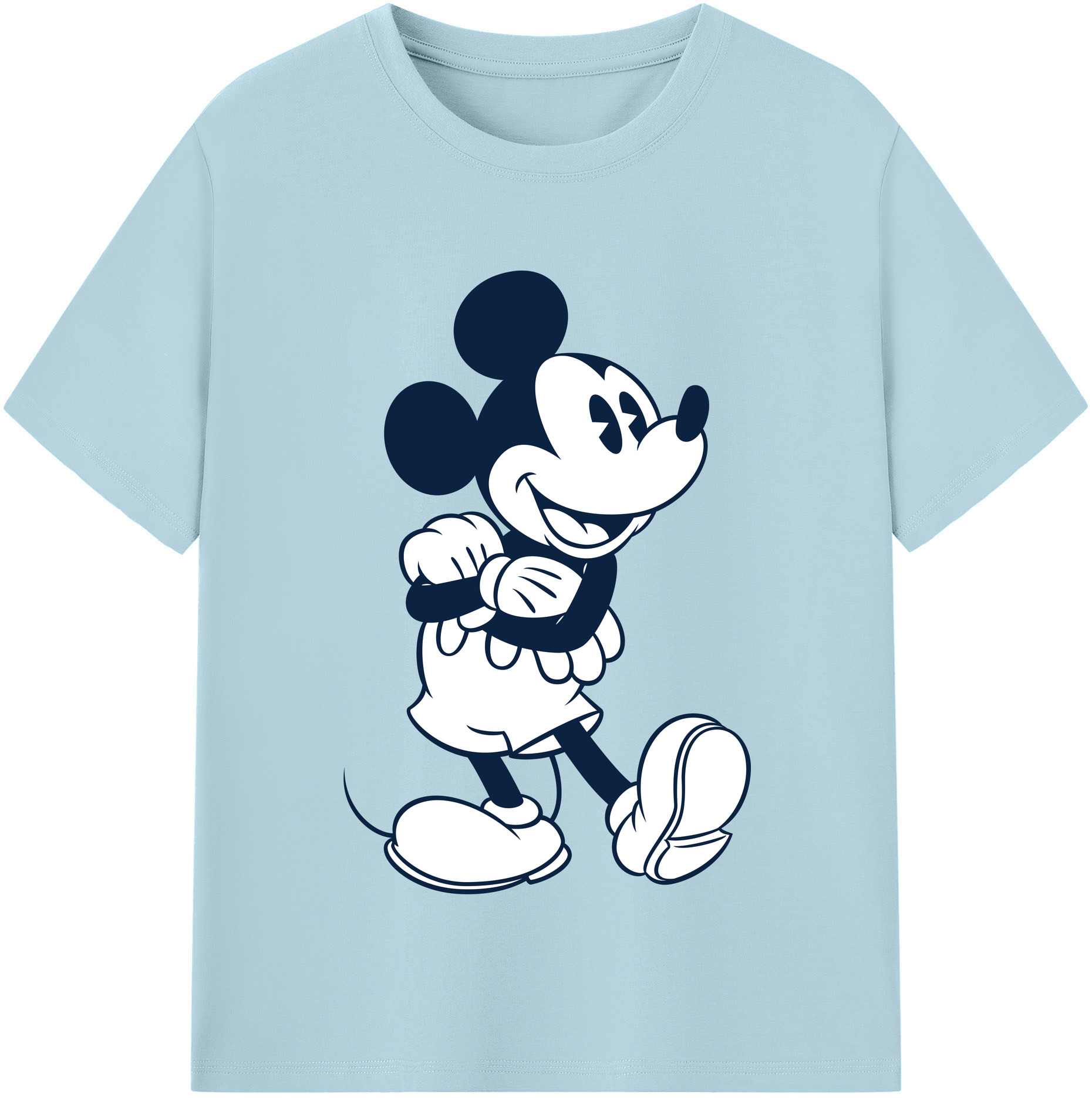 （画像用） ミッキーマウス Mickey Mouse 綿100％半袖Tシャツ（フロントプリント）